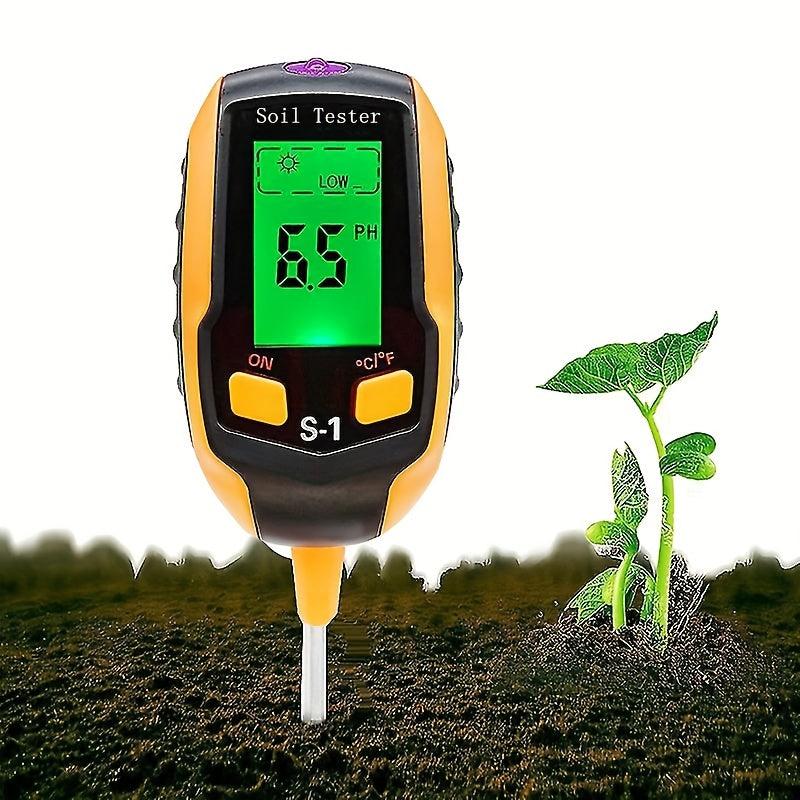 4 in 1 Soil pH Meter Plant Thermometer Moisture Tester