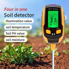 4 in 1 Soil pH Meter Plant Thermometer Moisture Tester