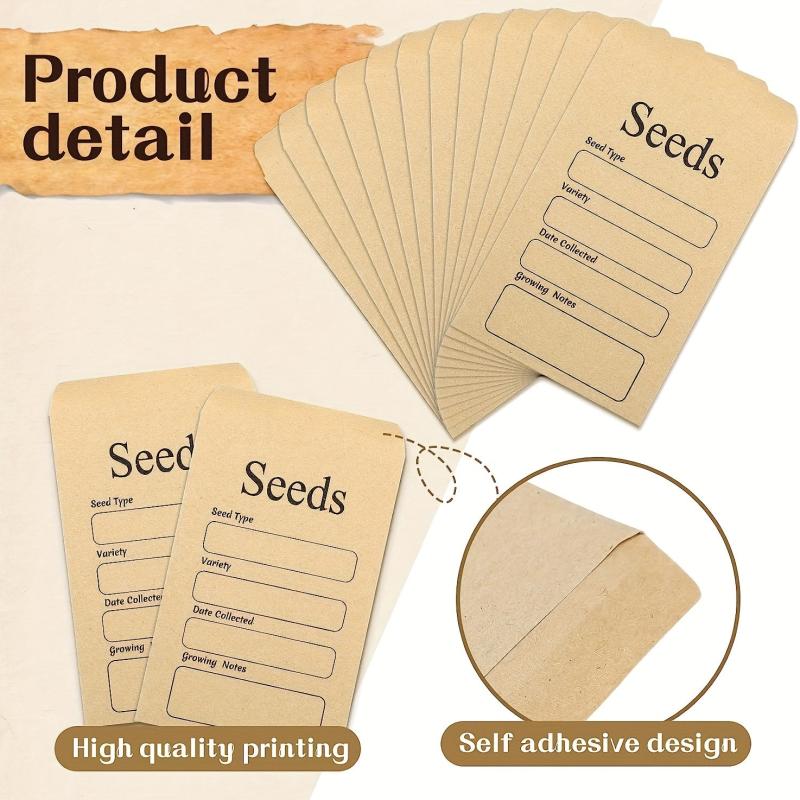 20pcs Self Sealing Seed Envelope Seed Packets Seed Saving Envelopes Template