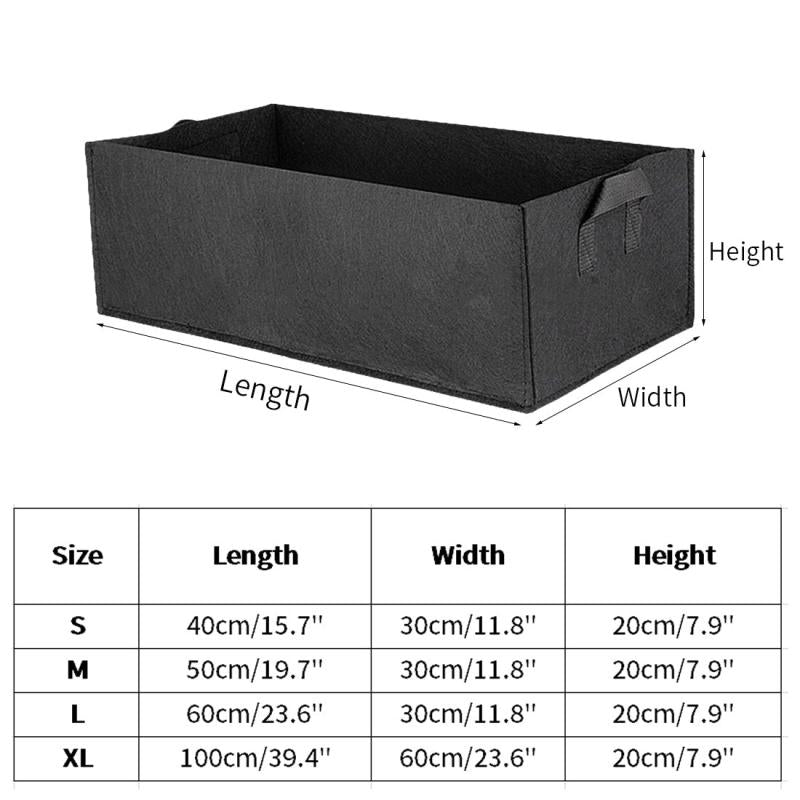 1pc Felt Grow Pots Rectangle Growing Pots Fabric Planting Bags