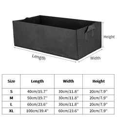 1pc Felt Grow Pots Rectangle Growing Pots Fabric Planting Bags