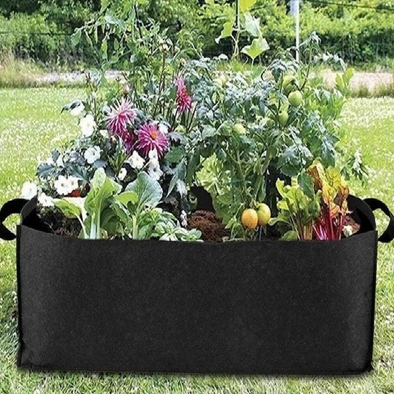 1pc Felt Grow Pots Rectangle Growing Pots Fabric Planting Bags