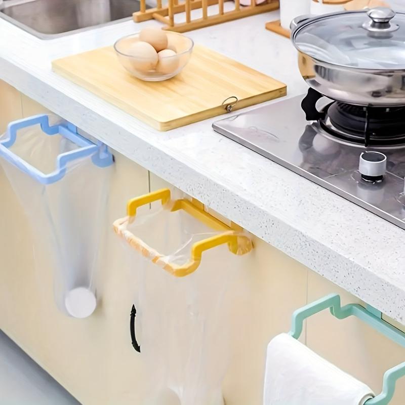 Kitchen Cabinet Door Garbage Bag Hanging Rack Storage Hook