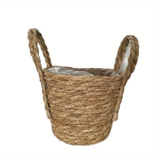 Woven Rattan Flower Pot Cover Indoor Outdoor Home Decor Garden Patio
