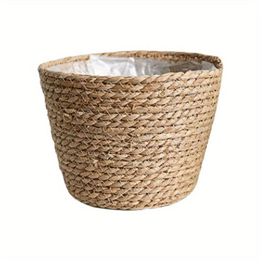Woven Rattan Flower Pot Cover Indoor Outdoor Home Decor Garden Patio