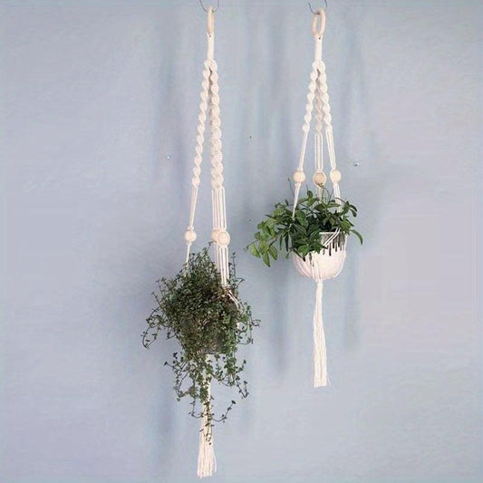 2pcs Macrame Plant Hanger Pot Hanging Holder Trellis Climbing Plants
