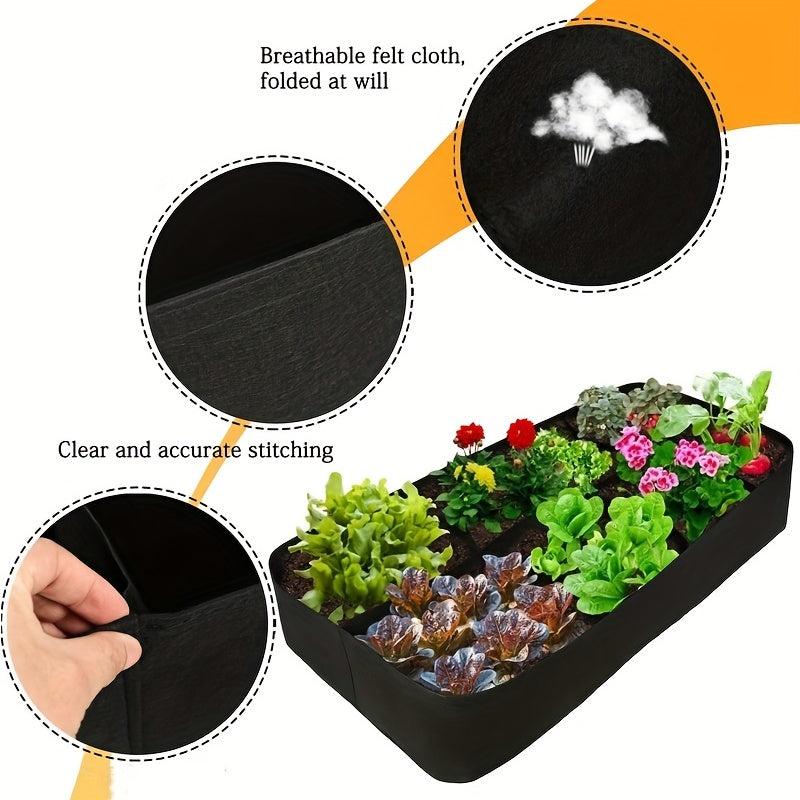 Fabric Raised Garden Bed with 8 Grow Bags - 128 Gallons