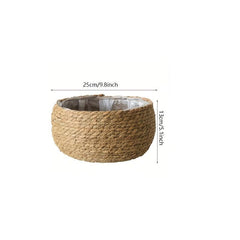 Straw Woven Flower Pot Basket Set Nordic Potted Creative Home Balcony Indoor/Out