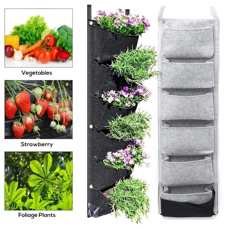Hanging Vertical Garden Wall Planter with 6 Pockets