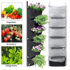 Hanging Vertical Garden Wall Planter with 6 Pockets
