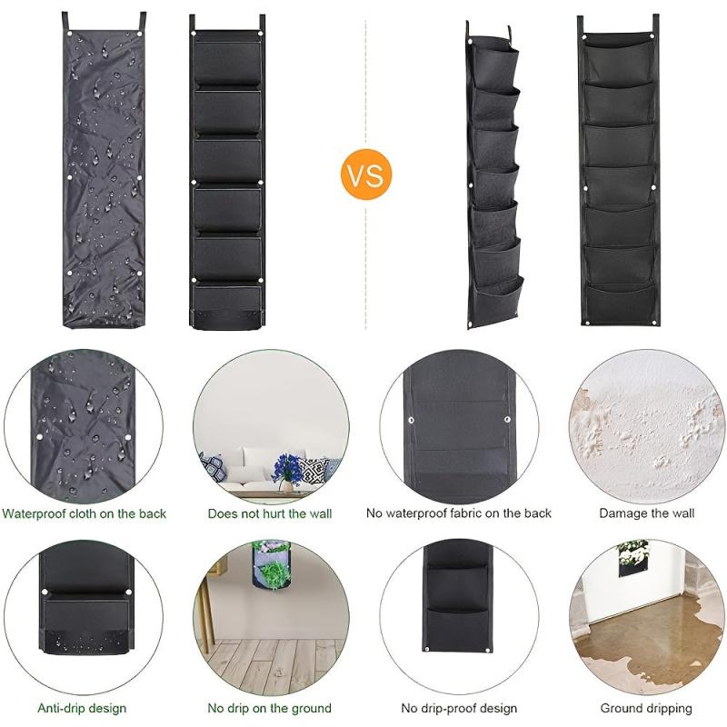 Hanging Vertical Garden Wall Planter with 6 Pockets