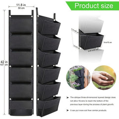 Hanging Vertical Garden Wall Planter with 6 Pockets