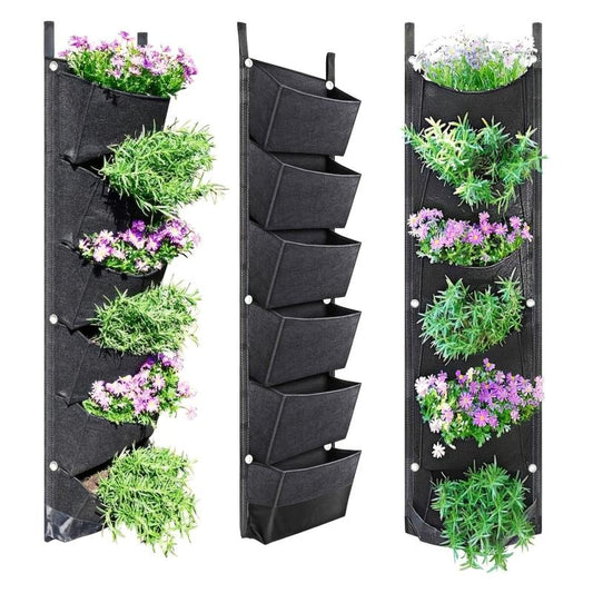 Hanging Vertical Garden Wall Planter with 6 Pockets
