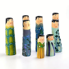 Bohemia Families Face Vase Resin Handicraft Home Decoration