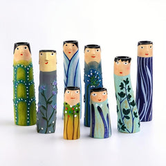 Bohemia Families Face Vase Resin Handicraft Home Decoration