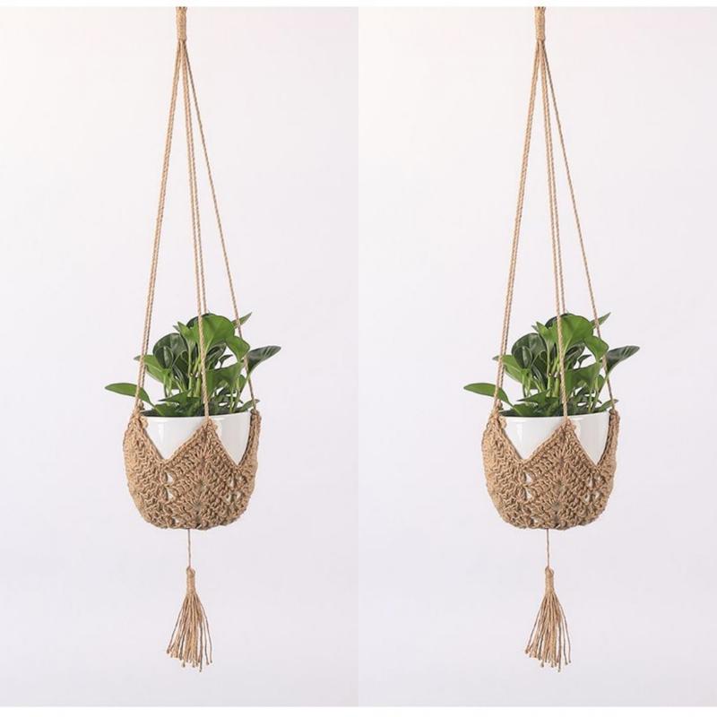 3pcs Guno Macrame Plant Hanger Hand Woven Boho Flowerpot Rack