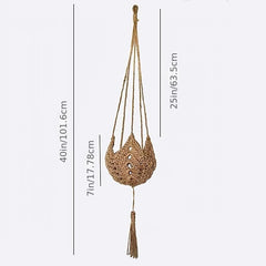 3pcs Guno Macrame Plant Hanger Hand Woven Boho Flowerpot Rack