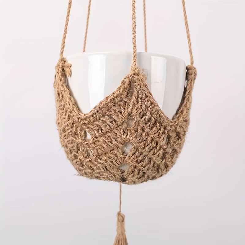 3pcs Guno Macrame Plant Hanger Hand Woven Boho Flowerpot Rack