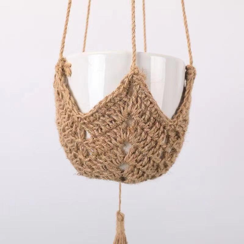 3pcs Guno Macrame Plant Hanger Hand Woven Boho Flowerpot Rack