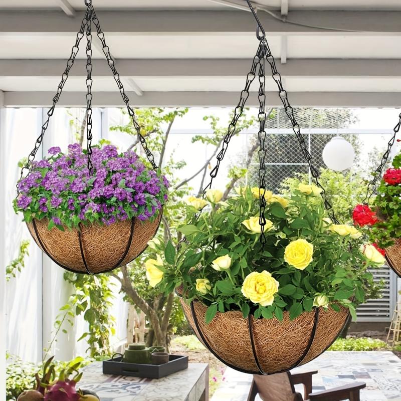 3 4pcs Hanging Baskets Chains 35 56 Cm 3 Leads Hanging Chains Flower Pot Hanger