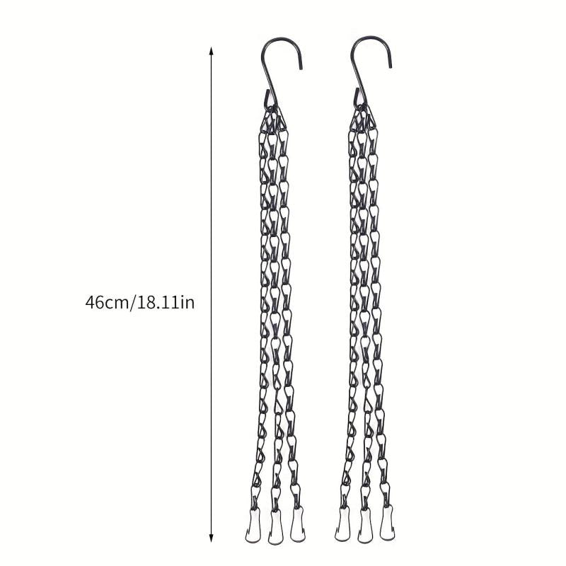 3 4pcs Hanging Baskets Chains 35 56 Cm 3 Leads Hanging Chains Flower Pot Hanger