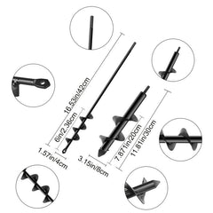 2pcs Auger Drill Bit Set for Planting & Garden - Spiral Drill Bit Bulb Planter