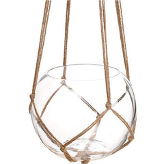 Hanging Frames Flower Pots Mesh Pockets Hemp Rope Hanging Baskets