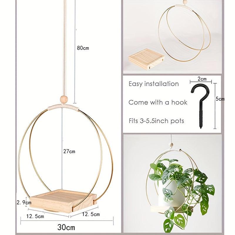 Iron Ring Flower Wreath Wall Hanging Flower Pot