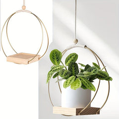 Iron Ring Flower Wreath Wall Hanging Flower Pot