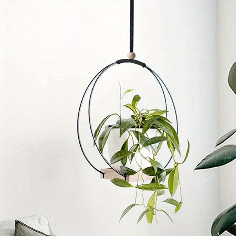 Iron Ring Flower Wreath Wall Hanging Flower Pot