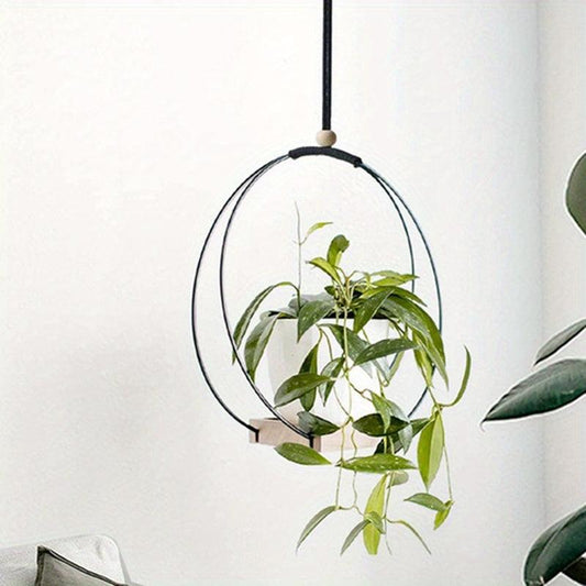 Iron Ring Flower Wreath Wall Hanging Flower Pot