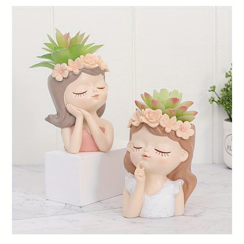 Flower Fairy Garden Statue Resin Ornament Decoration