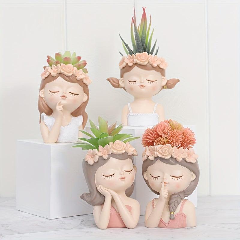 Flower Fairy Garden Statue Resin Ornament Decoration