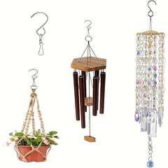 6pcs Rotating Wind Chime Hooks Stainless Steel for Hanging