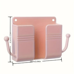 Wall Storage Box Phone Holder Remote Control Organizer Wall Mount
