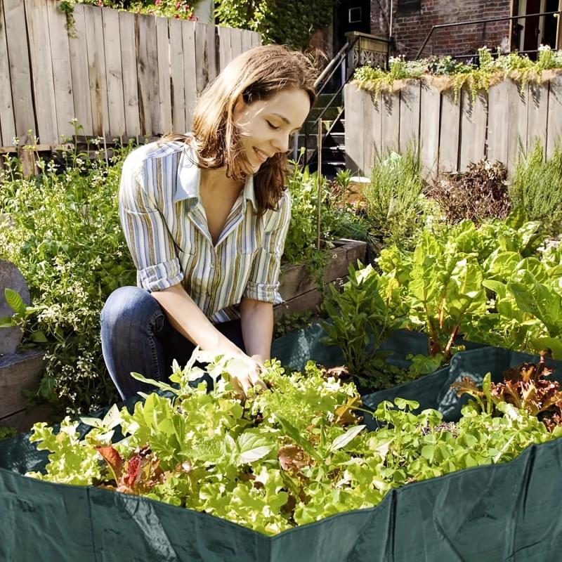 1pc Elevated Garden Flowerpot Fabric Bed 6 Mesh Raised Vegetable Growth Bags