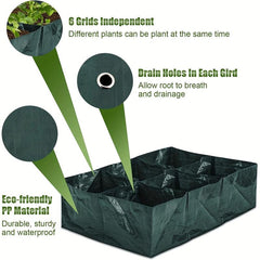 1pc Elevated Garden Flowerpot Fabric Bed 6 Mesh Raised Vegetable Growth Bags