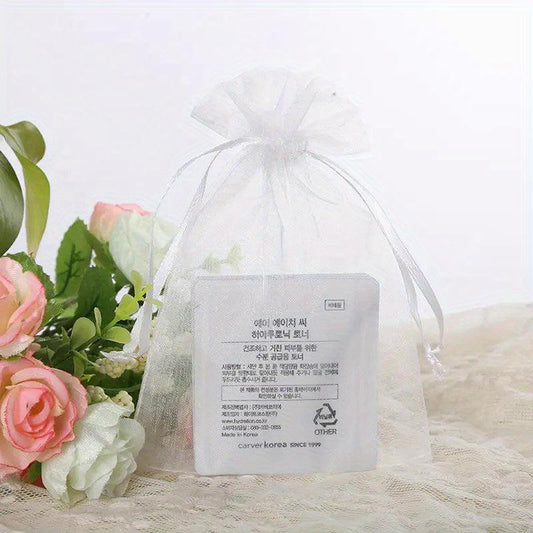 50pcs Large Fruit Protection Bags Mesh Barrier Bags With Drawstring
