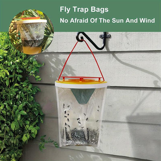Clear Fly Bags Non Toxic Disposable Outdoor Fly Traps