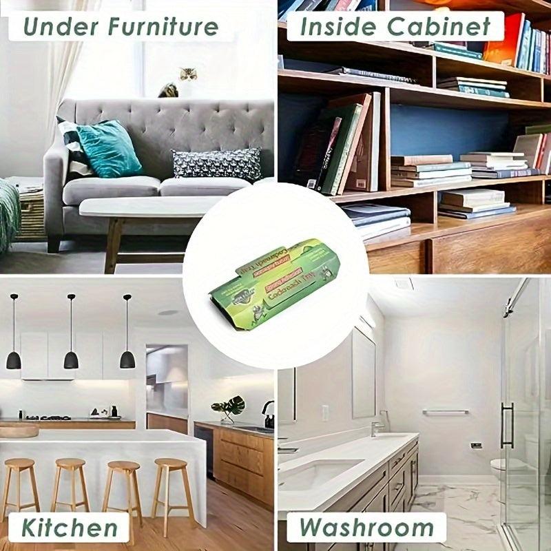 10pcs Cockroach Trap Sticker Bug Sticky Board Pest Control