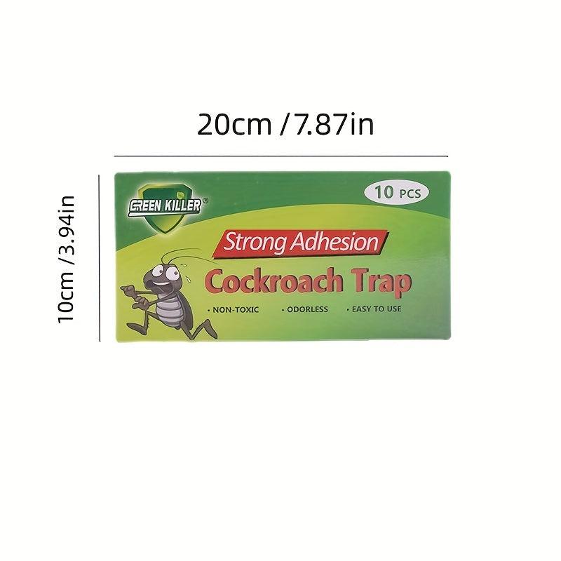 10pcs Cockroach Trap Sticker Bug Sticky Board Pest Control