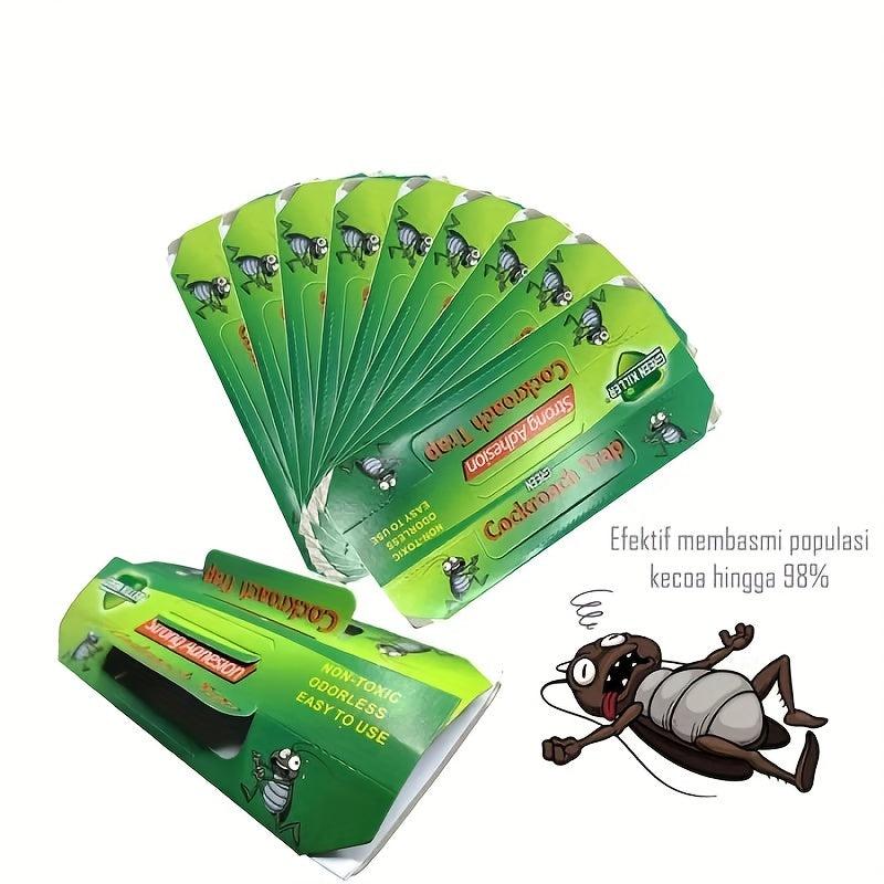 10pcs Cockroach Trap Sticker Bug Sticky Board Pest Control