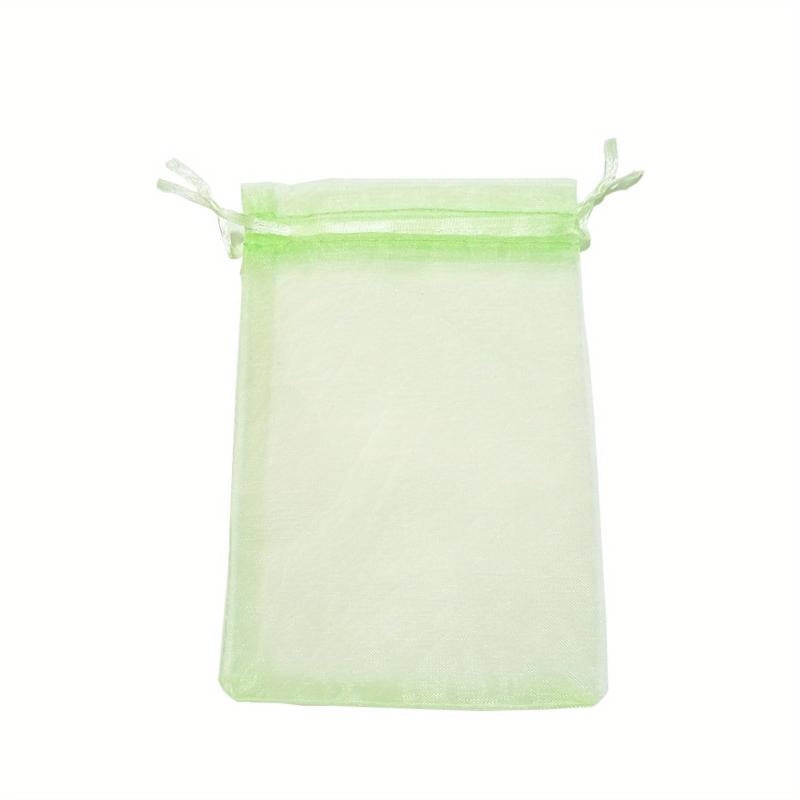 10Pcs Green Fruit Net Bags with Drawstring for Fruit Protection from Pests