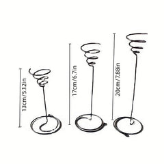 3pcs Tall Spiral Flower Stand Metal Air Plant Holders