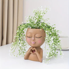 Resin Flower Pots With Drainage Holes - Ideal for Plants & Home Decor