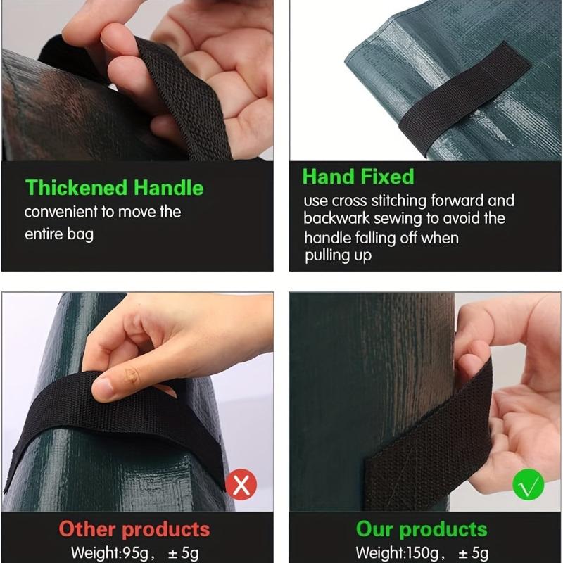 2pcs 10 Gallon Potato Grow Bags with Flap and Handles - Green