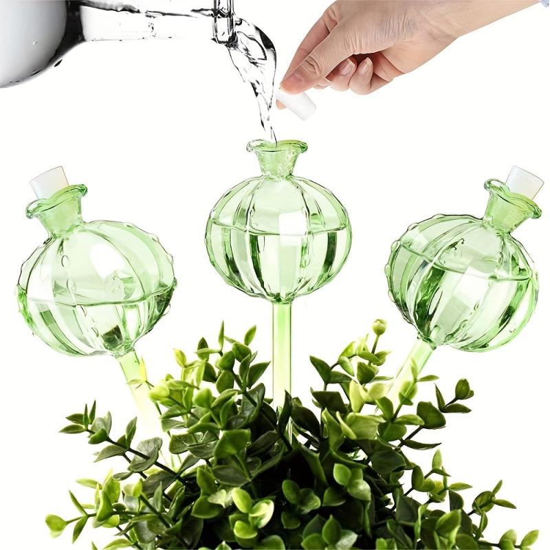 3pcs Cactus Self Watering Planter Insert Glass Plant Watering Globes