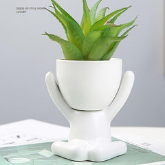 Nordic Succulent Plant Pot Ceramic Ornaments for Office