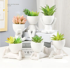 Nordic Succulent Plant Pot Ceramic Ornaments for Office