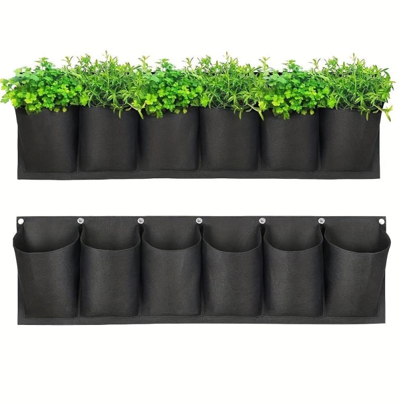 Vertical Planter Hanging Bag 6 Pockets for Garden Home Decoration